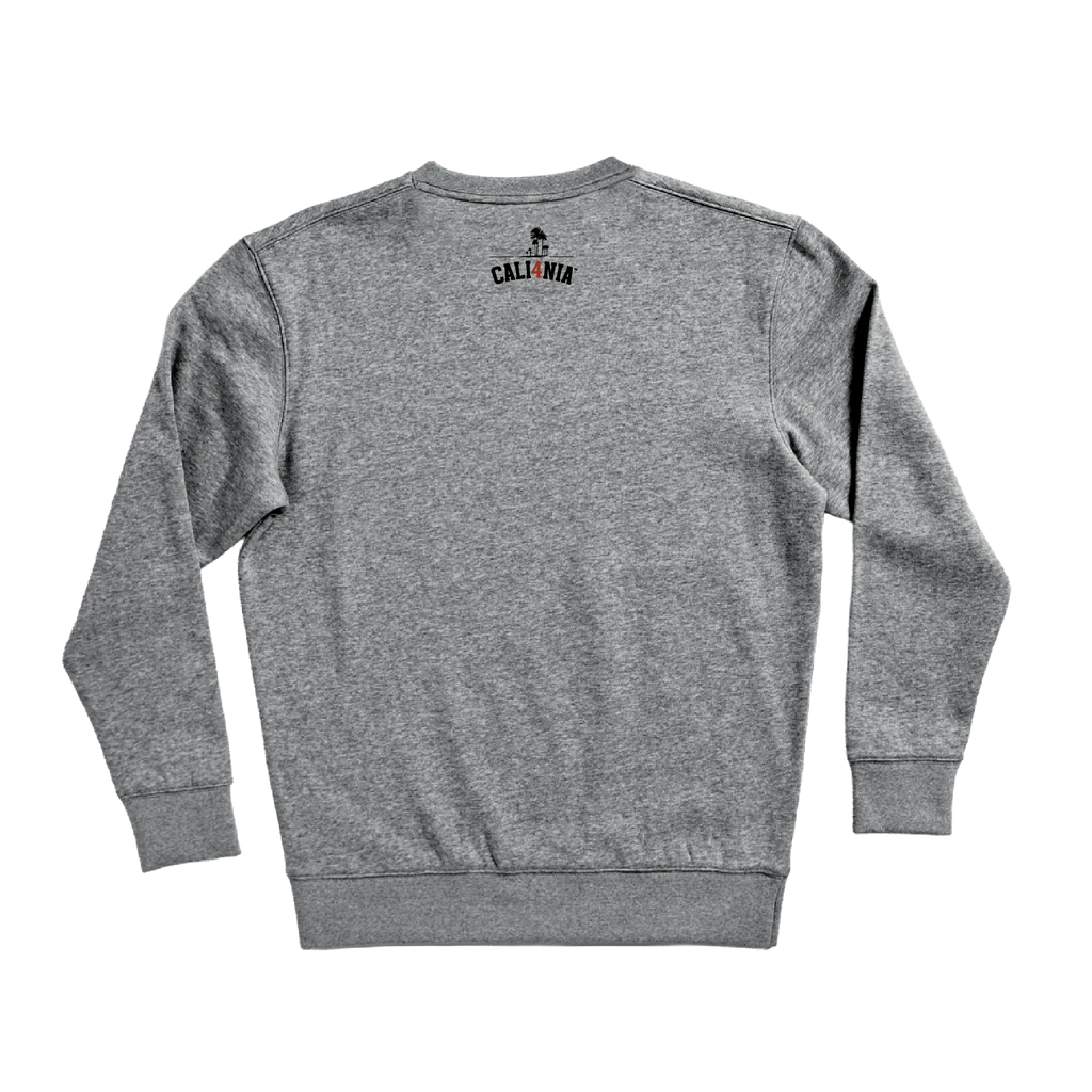 Collegiate Crew Fleece — Heather Grey (back)