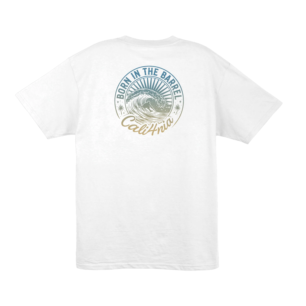 Born in the Barrel Tee — White (back)