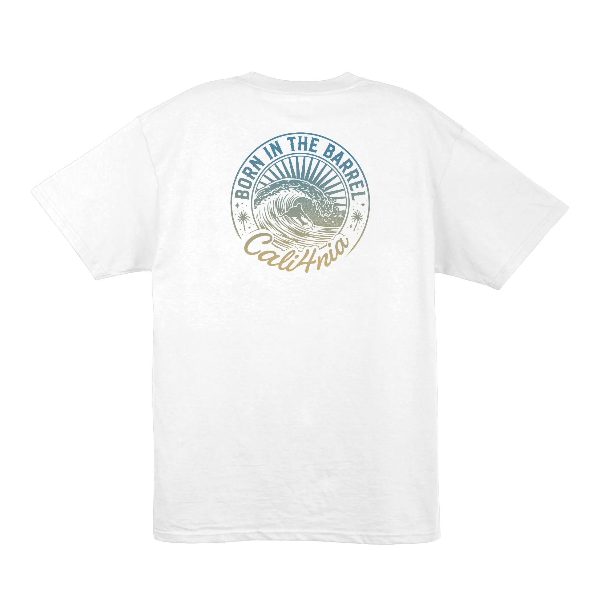 Born in the Barrel Tee — White (back)