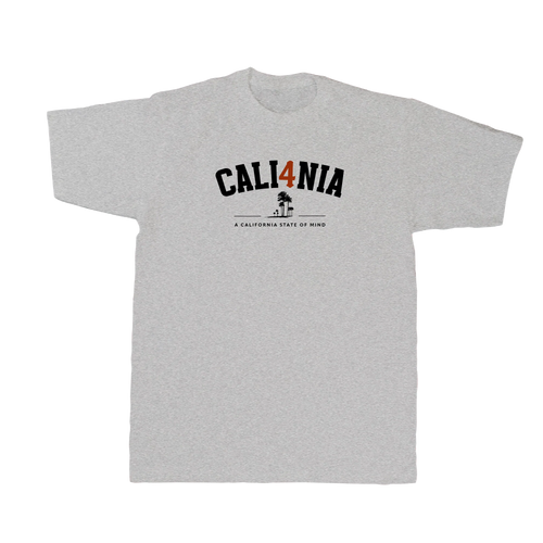 Collegiate Tee — Heather Grey (front)