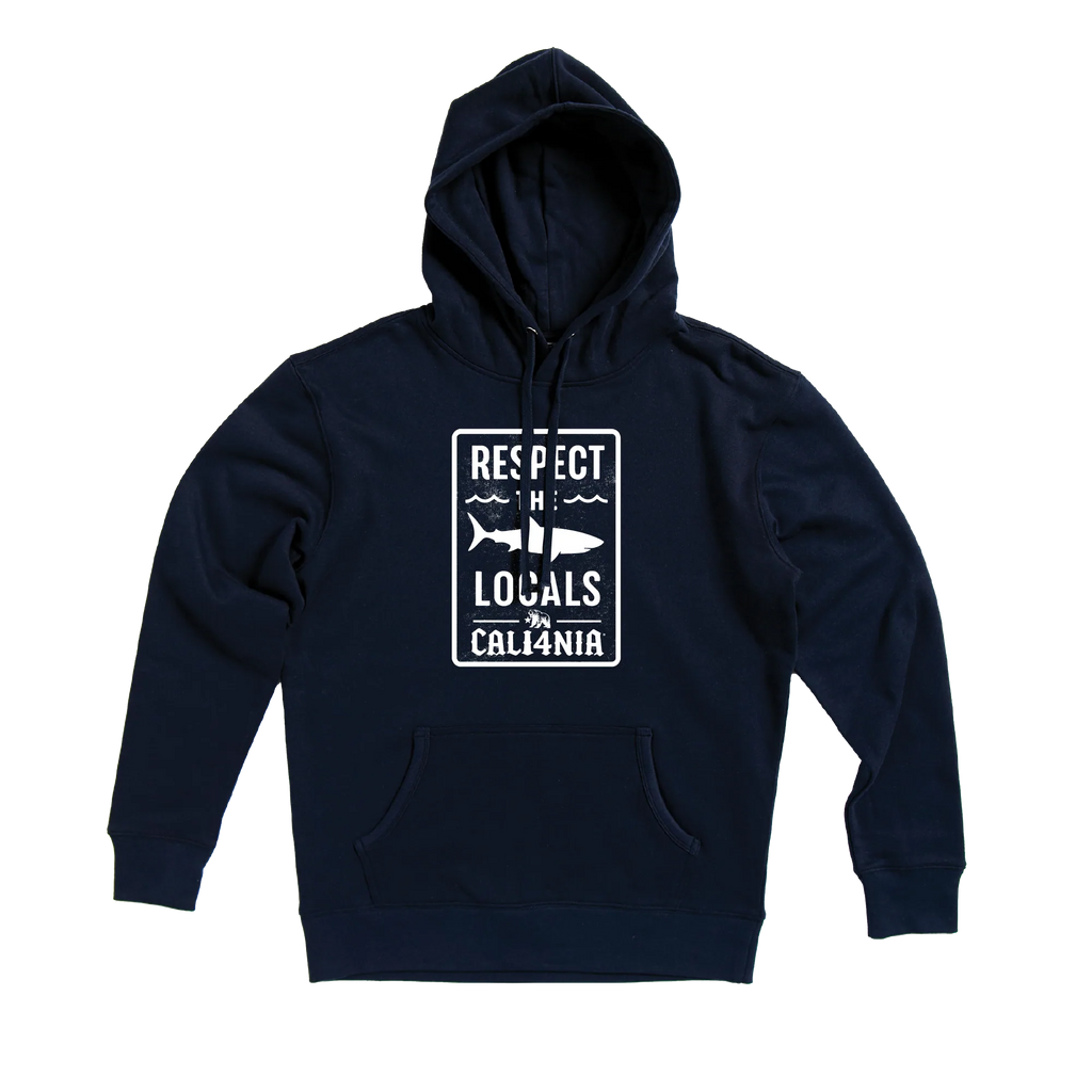 Respect the Locals Pullover Hoodie — Navy (front)
