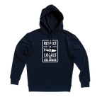 Respect the Locals Pullover Hoodie — Navy (front)