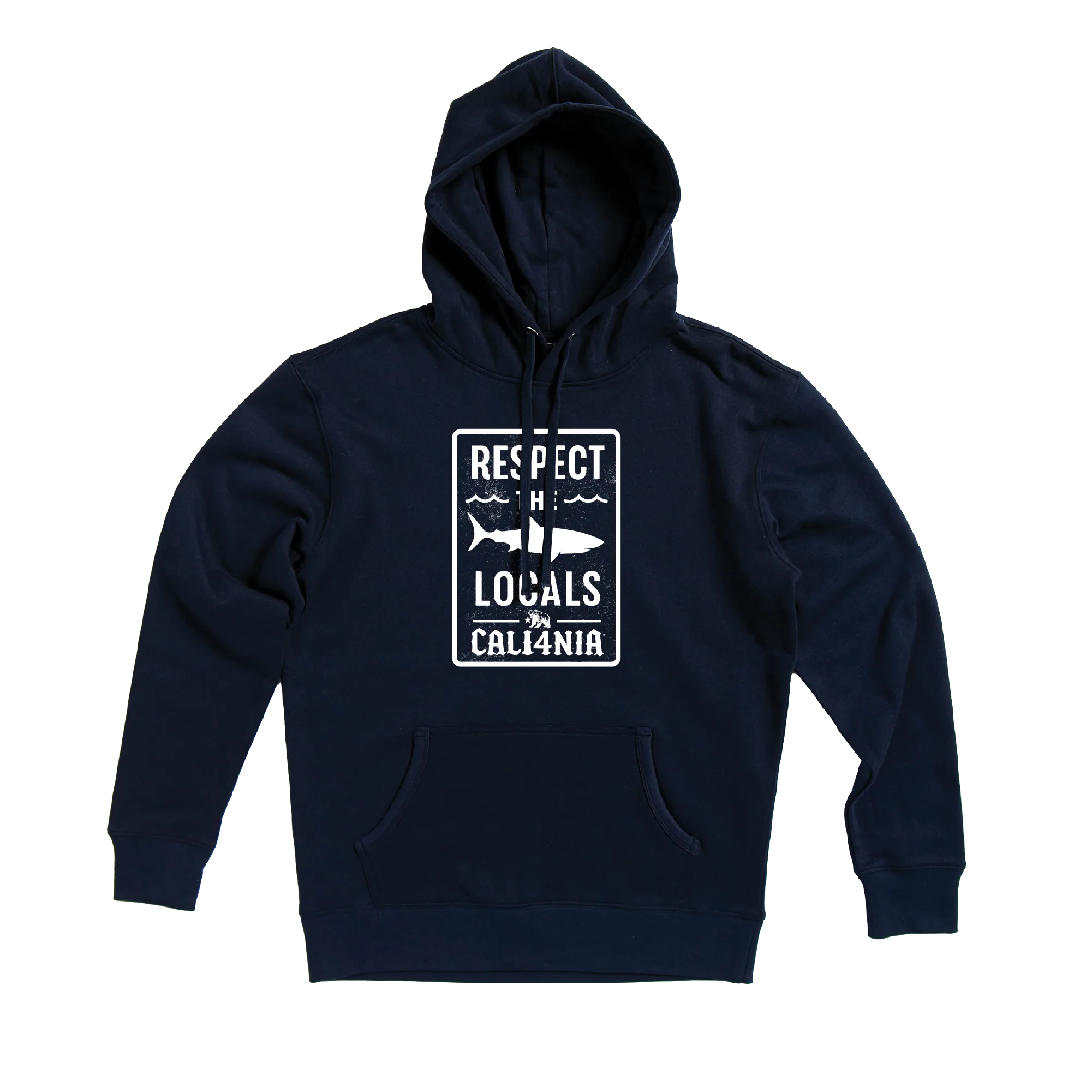 Respect the Locals Pullover Hoodie — Navy (front)