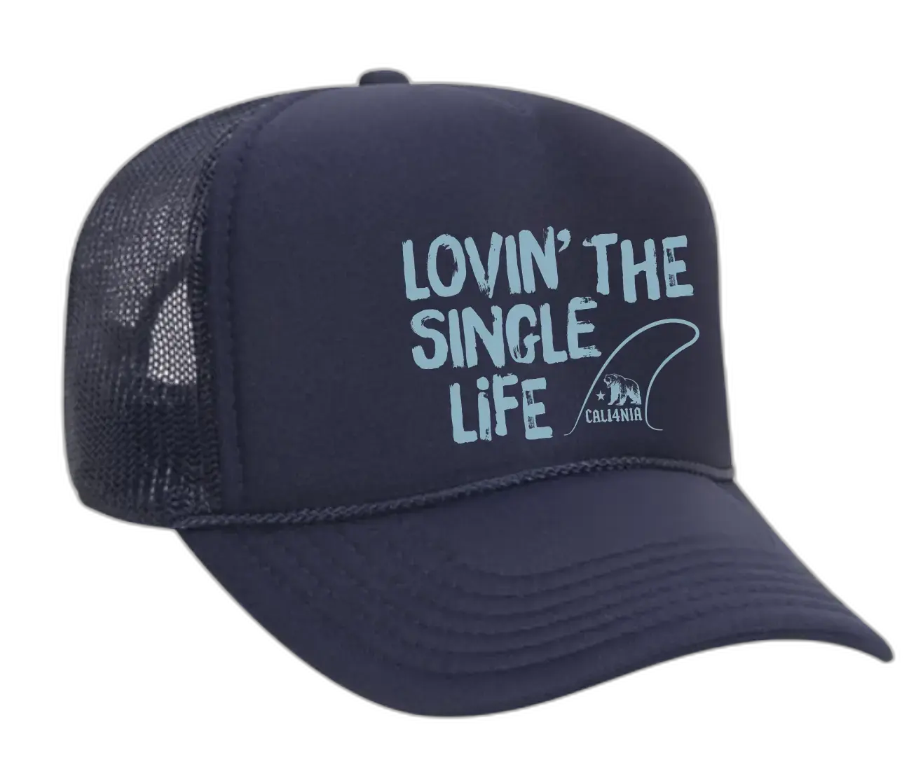 Lovin' the Single Life Trucker Hat - Navy