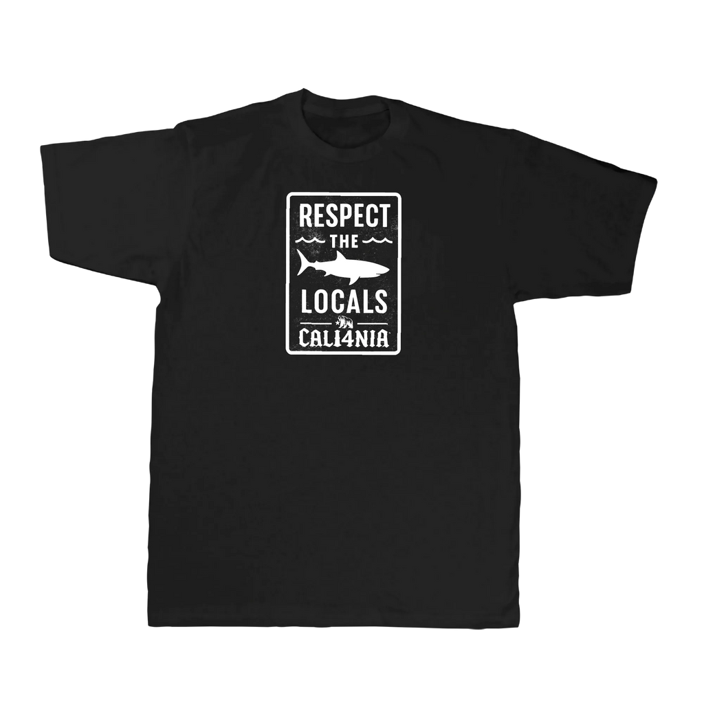 Respect the Locals Tee — Black (front)