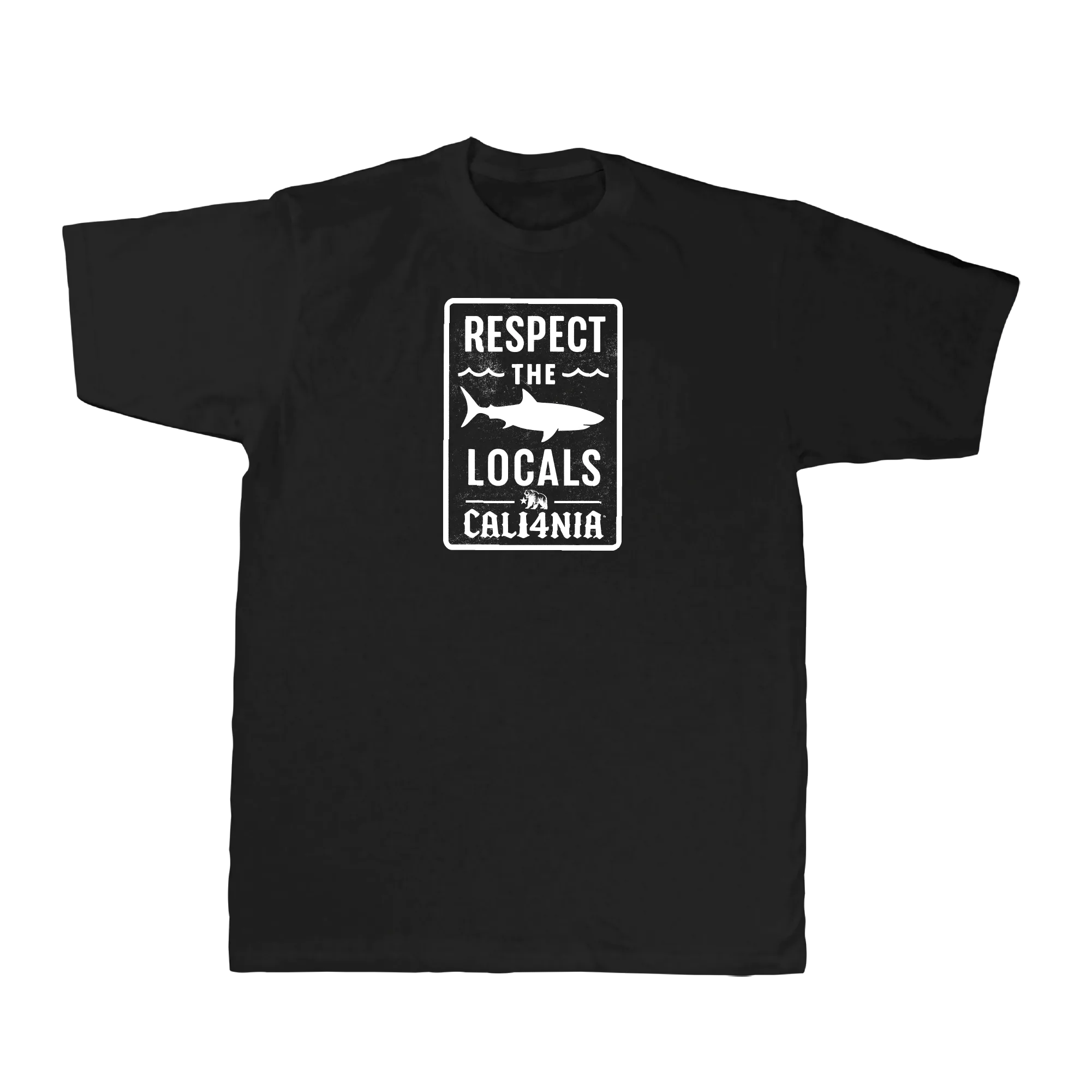 Respect the Locals Tee — Black (front)