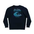 100% Stoke Crew Fleece — Navy (back)
