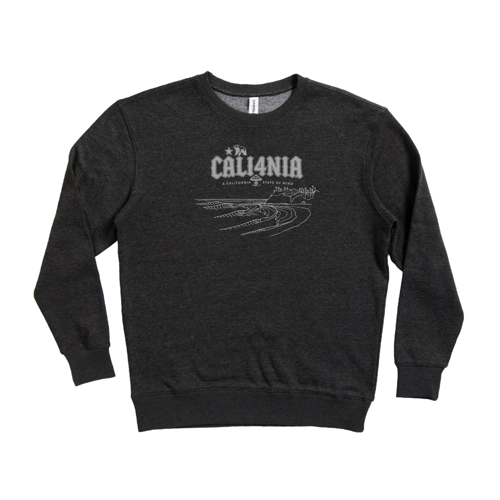 Down South Crew Fleece — Charcoal (front)