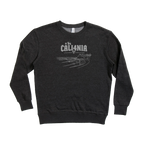 Down South Crew Fleece — Charcoal (front)