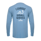 I Charge Small Waves Performance Crew — Lt Blue (back)