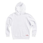 I Charge Small Waves Pullover Hoodie — White (back)