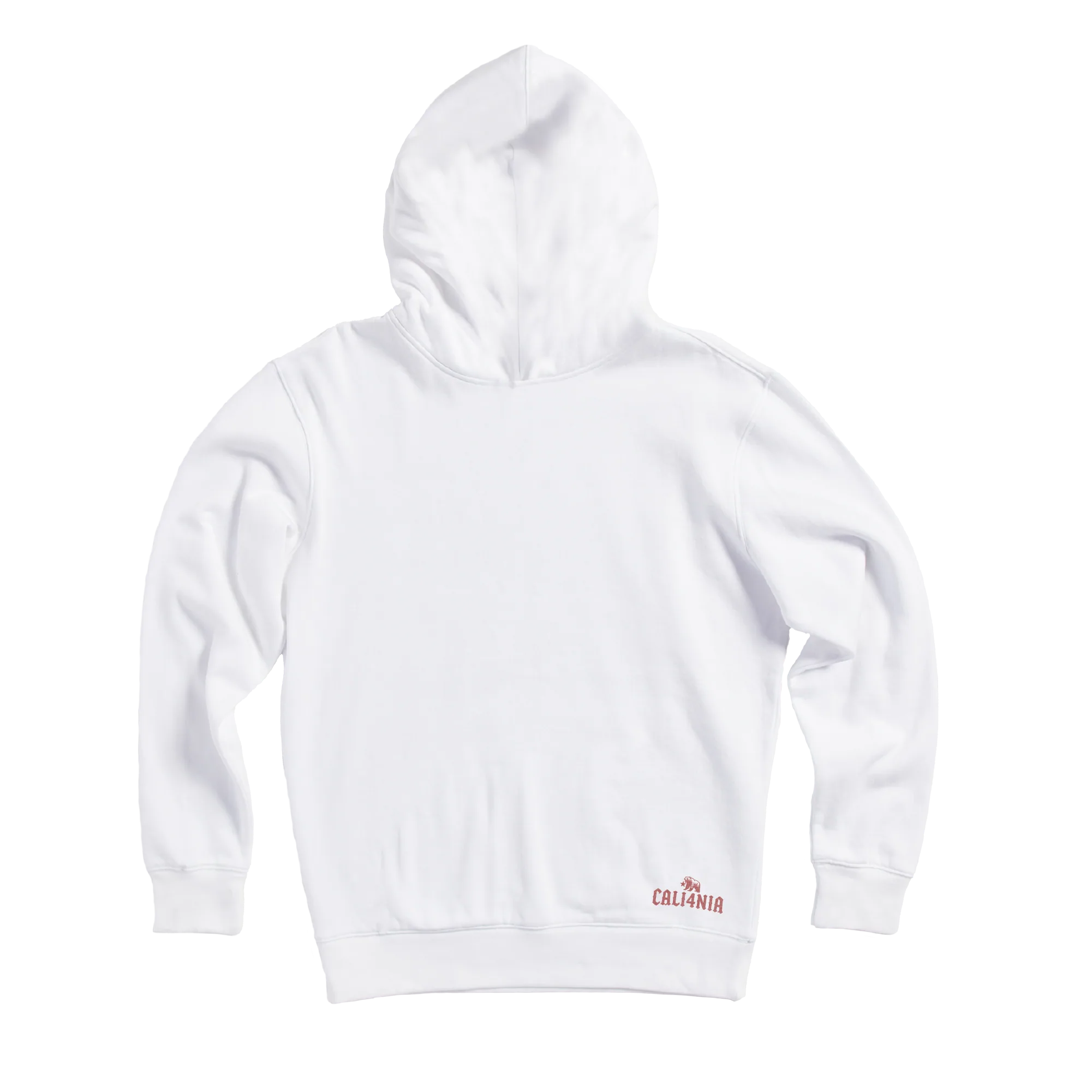 I Charge Small Waves Pullover Hoodie — White (back)