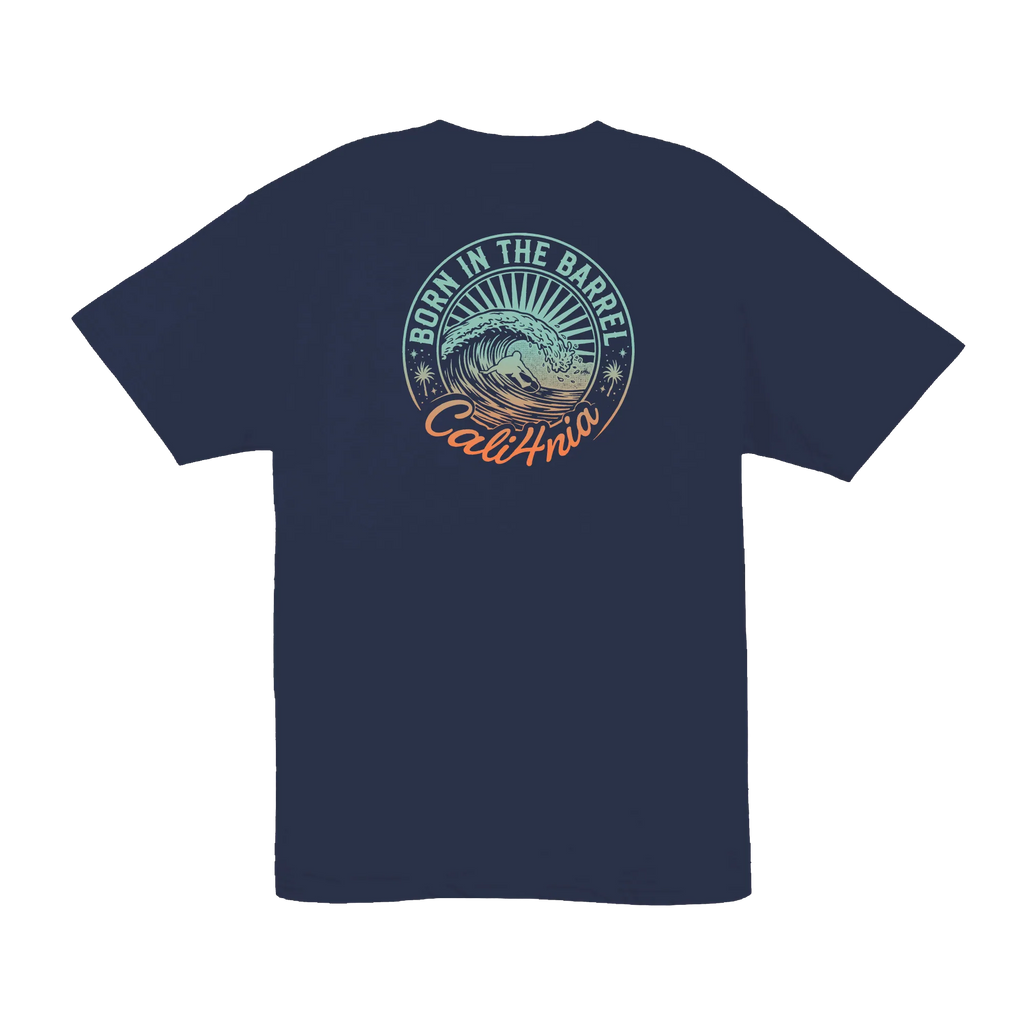 Born in the Barrel Tee — Navy (back)