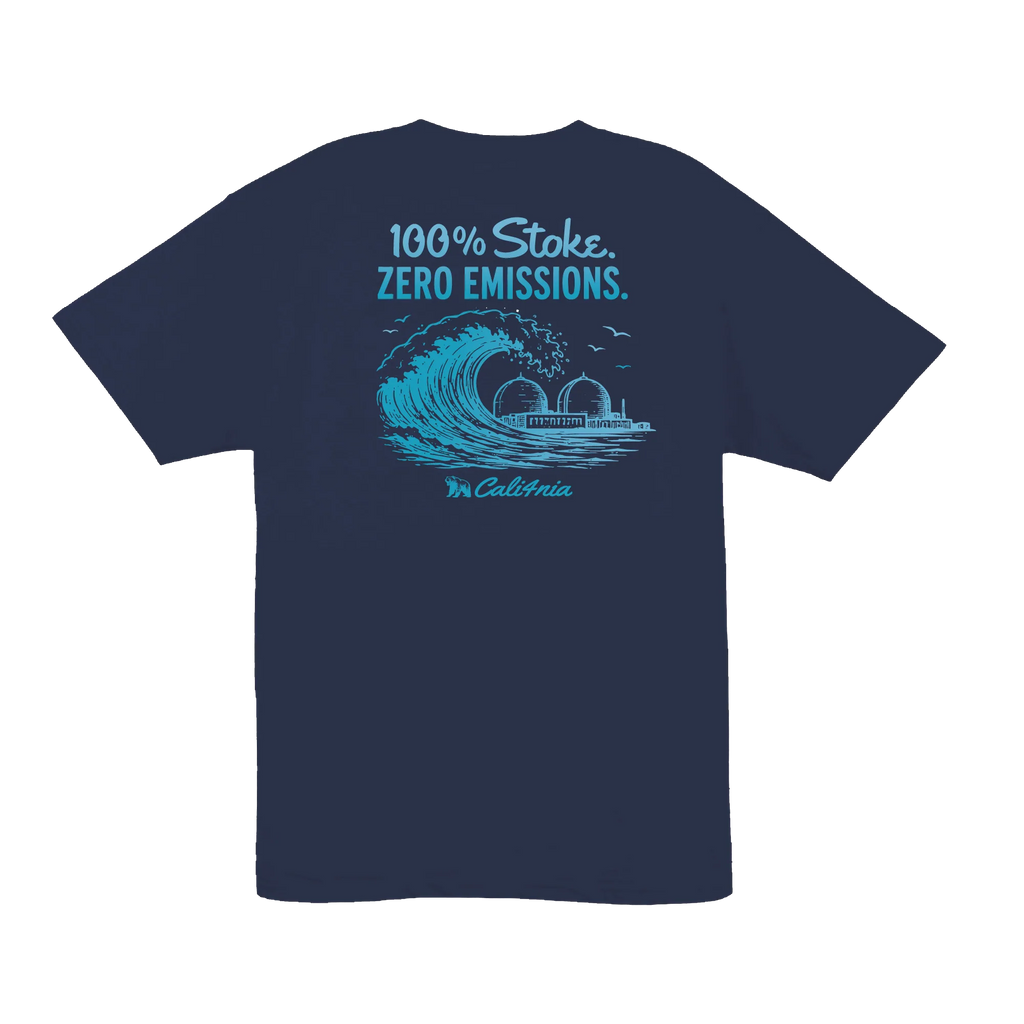 100% Stoke Tee — Navy (back)