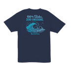 100% Stoke Tee — Navy (back)