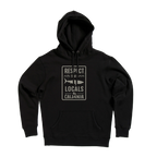 Respect the Locals Pullover Hoodie — Black (front)