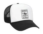 Respect the Locals Trucker Hat - White/Black