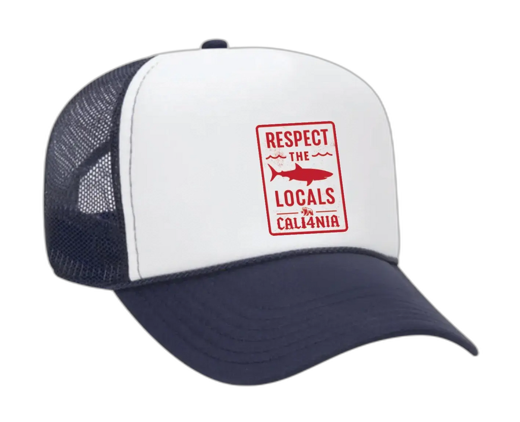 Respect the Locals Trucker Hat - White/Navy