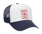 Respect the Locals Trucker Hat - White/Navy