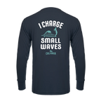 I Charge Small Waves Performance Crew — Steel Grey (back)
