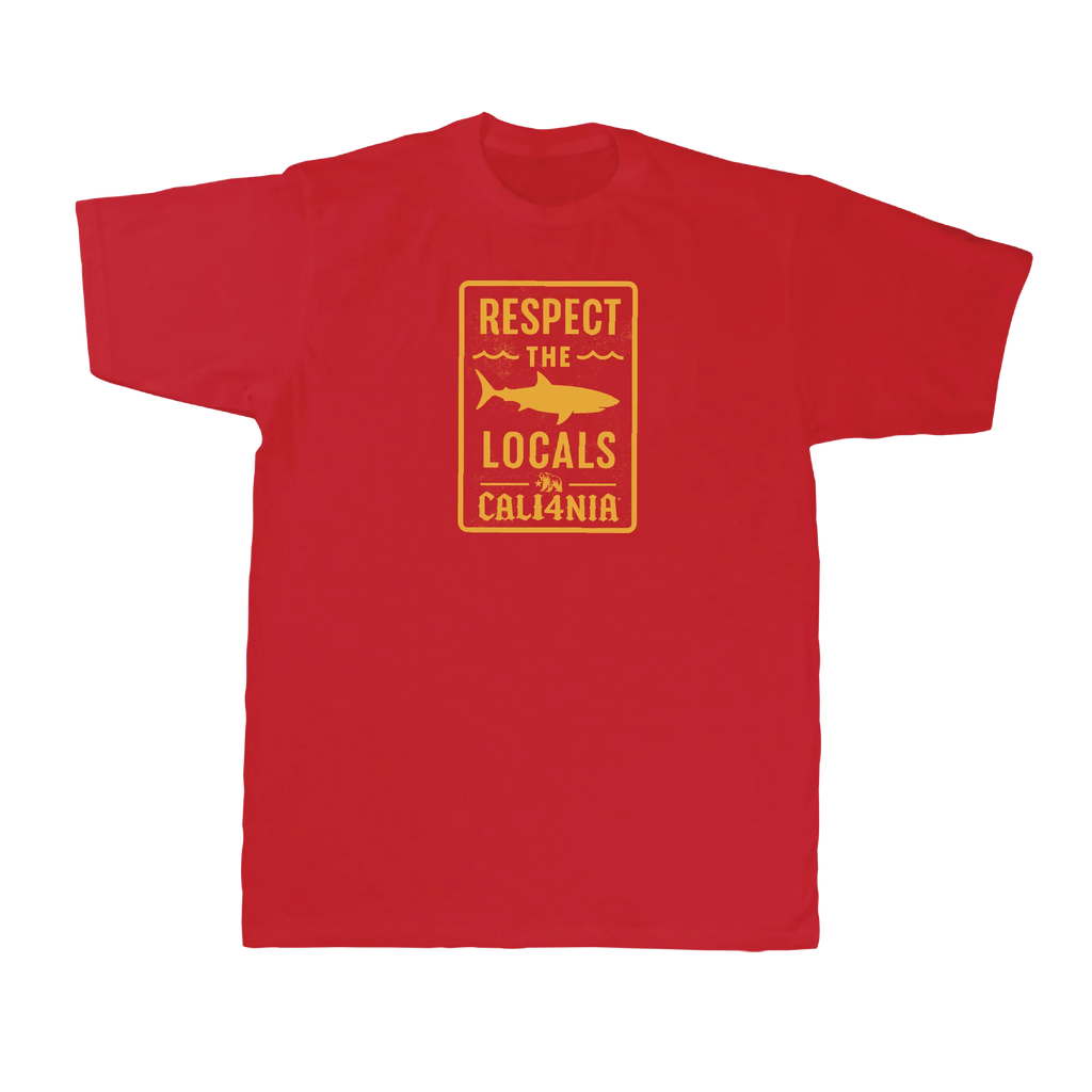 Respect the Locals Tee — Red (front)