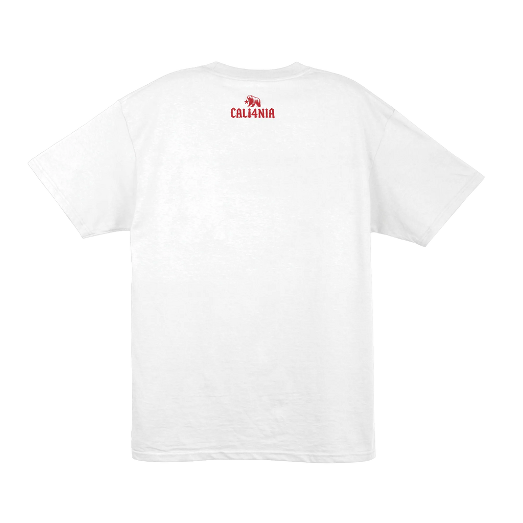 Straight Outta CALI4NIA Tee — White (back)