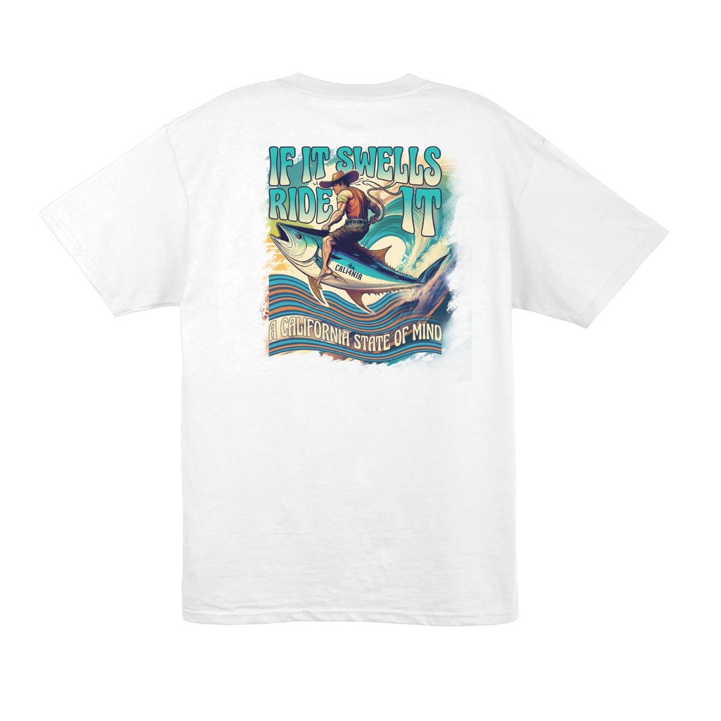Ride It Tee — White (back)