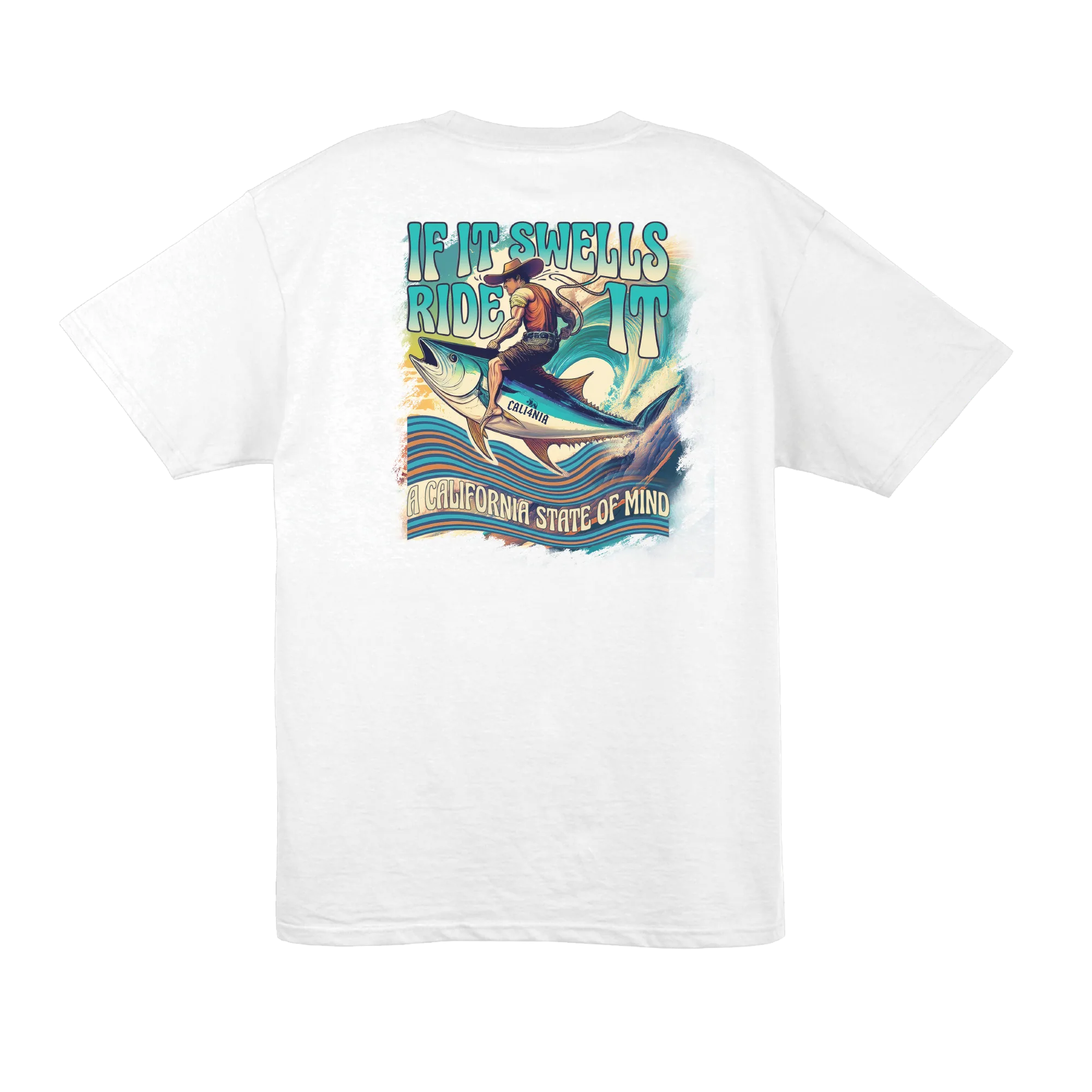 Ride It Tee — White (back)