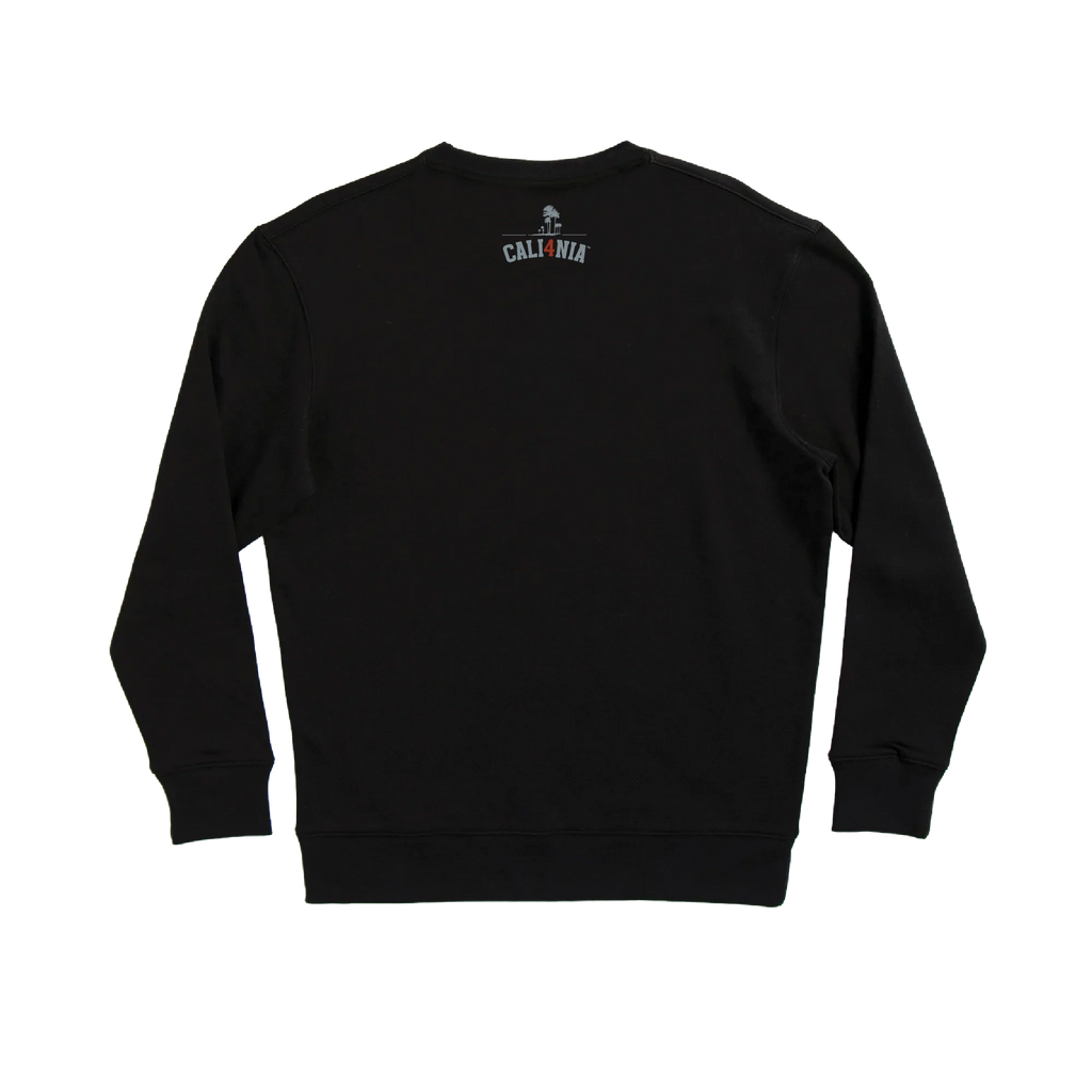 Collegiate Crew Fleece — Black (back)