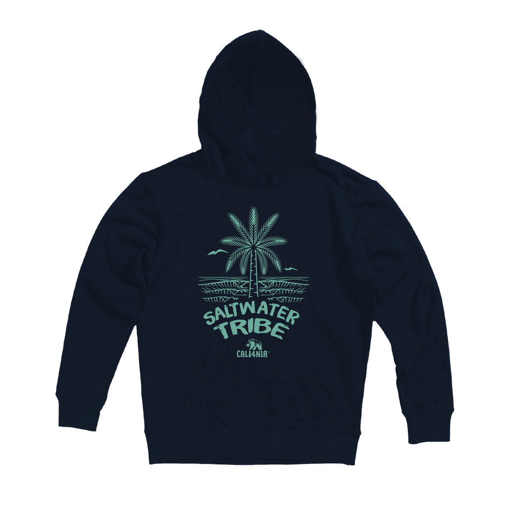 Saltwater Tribe Pullover Hoodie — Navy (back)