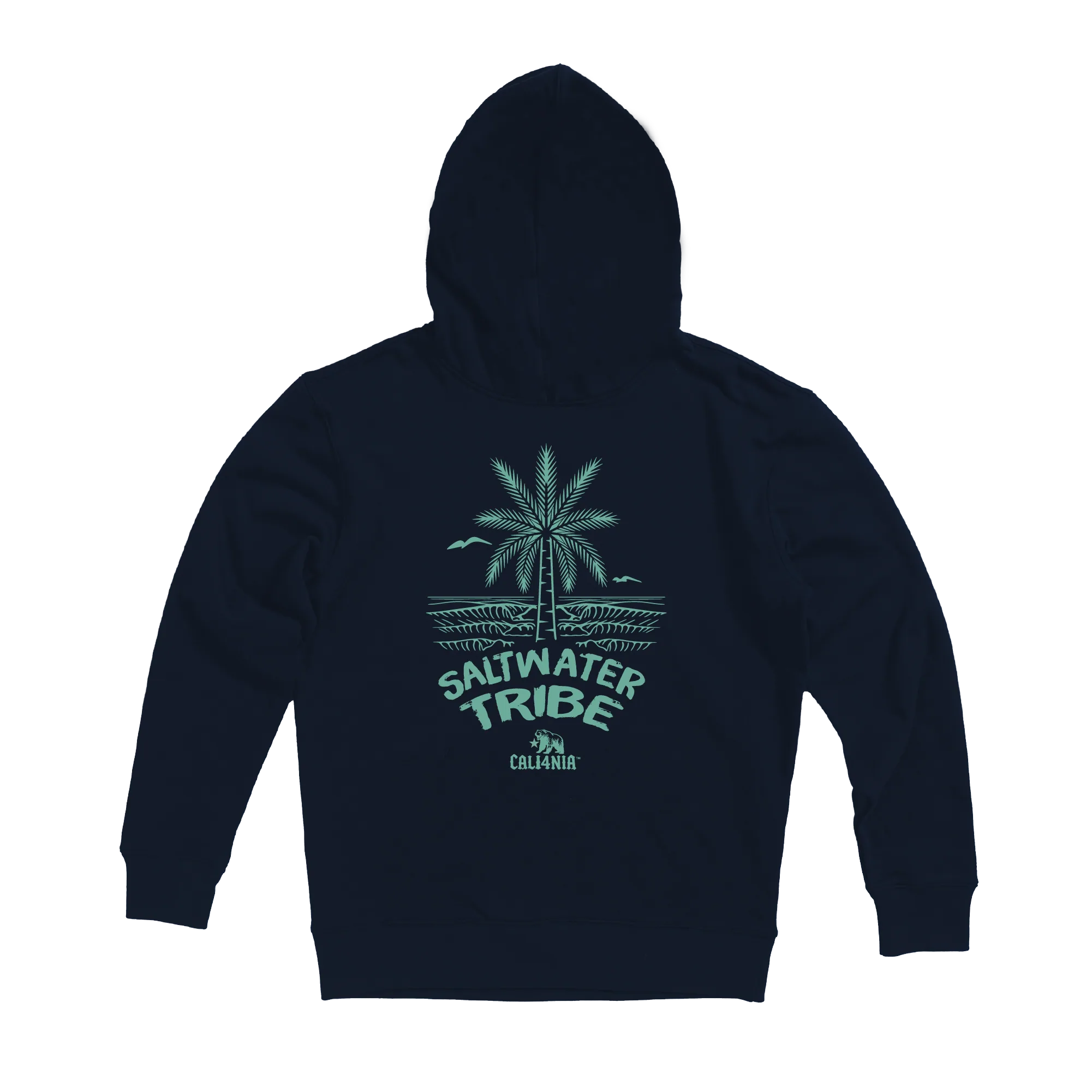 Saltwater Tribe Pullover Hoodie — Navy (back)