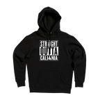 Straight Outta CALI4NIA Pullover Hoodie — Black (front)