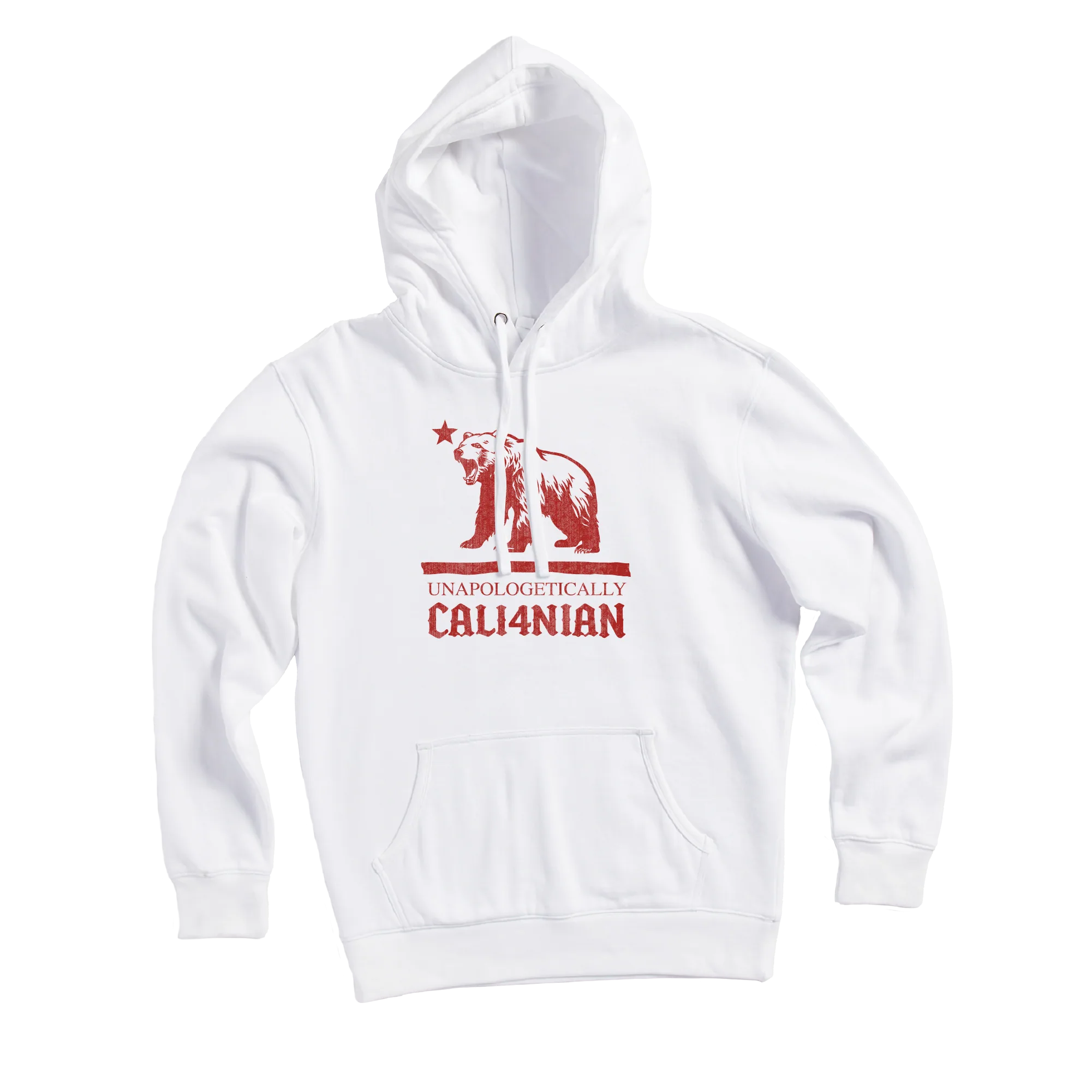Unapologetic Pullover Hoodie — White (front)