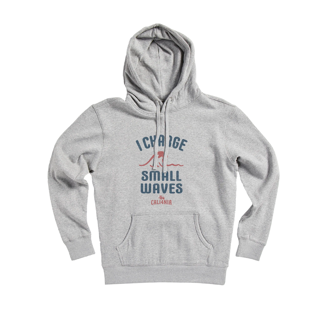 I Charge Small Waves Pullover Hoodie — Athletic Heather (front)