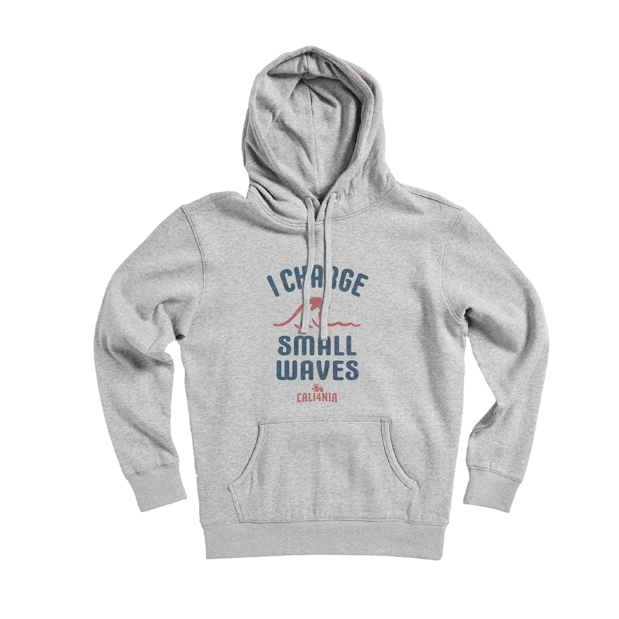 I Charge Small Waves Pullover Hoodie — Athletic Heather (front)