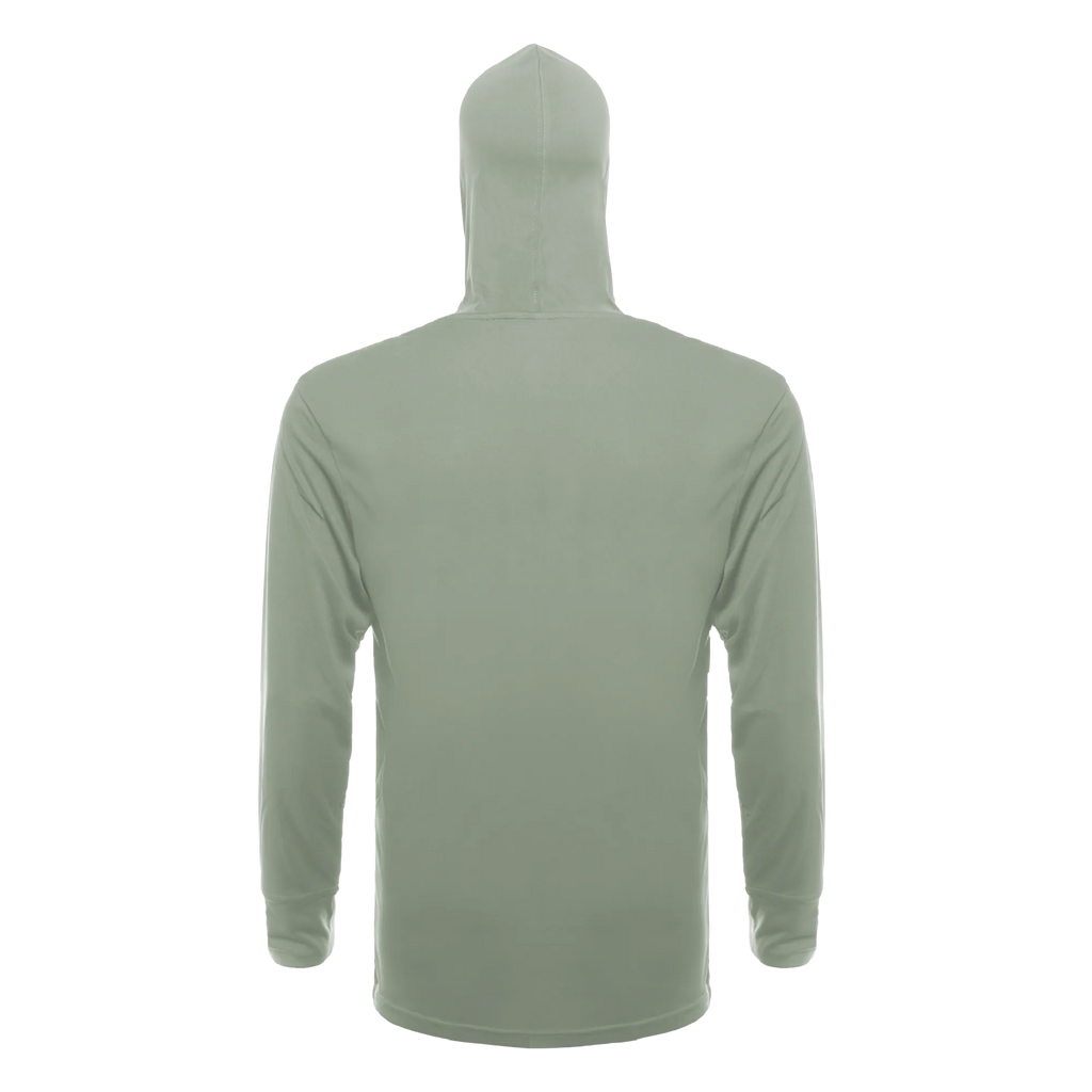 100% Stoke Performance Hoodie — Sage (back)