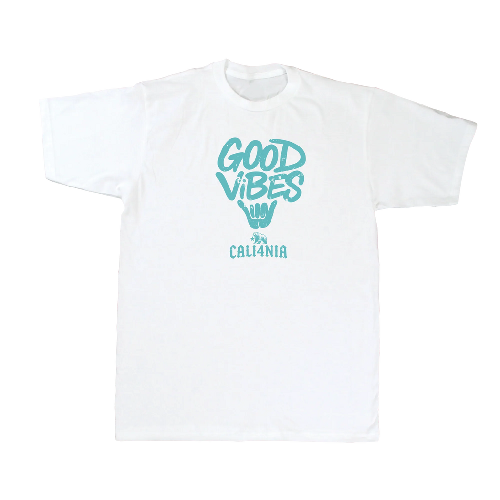 Good Vibes Tee — White (front)