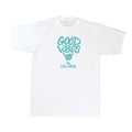 Good Vibes Tee — White (front)
