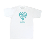 Good Vibes Tee — White (front)
